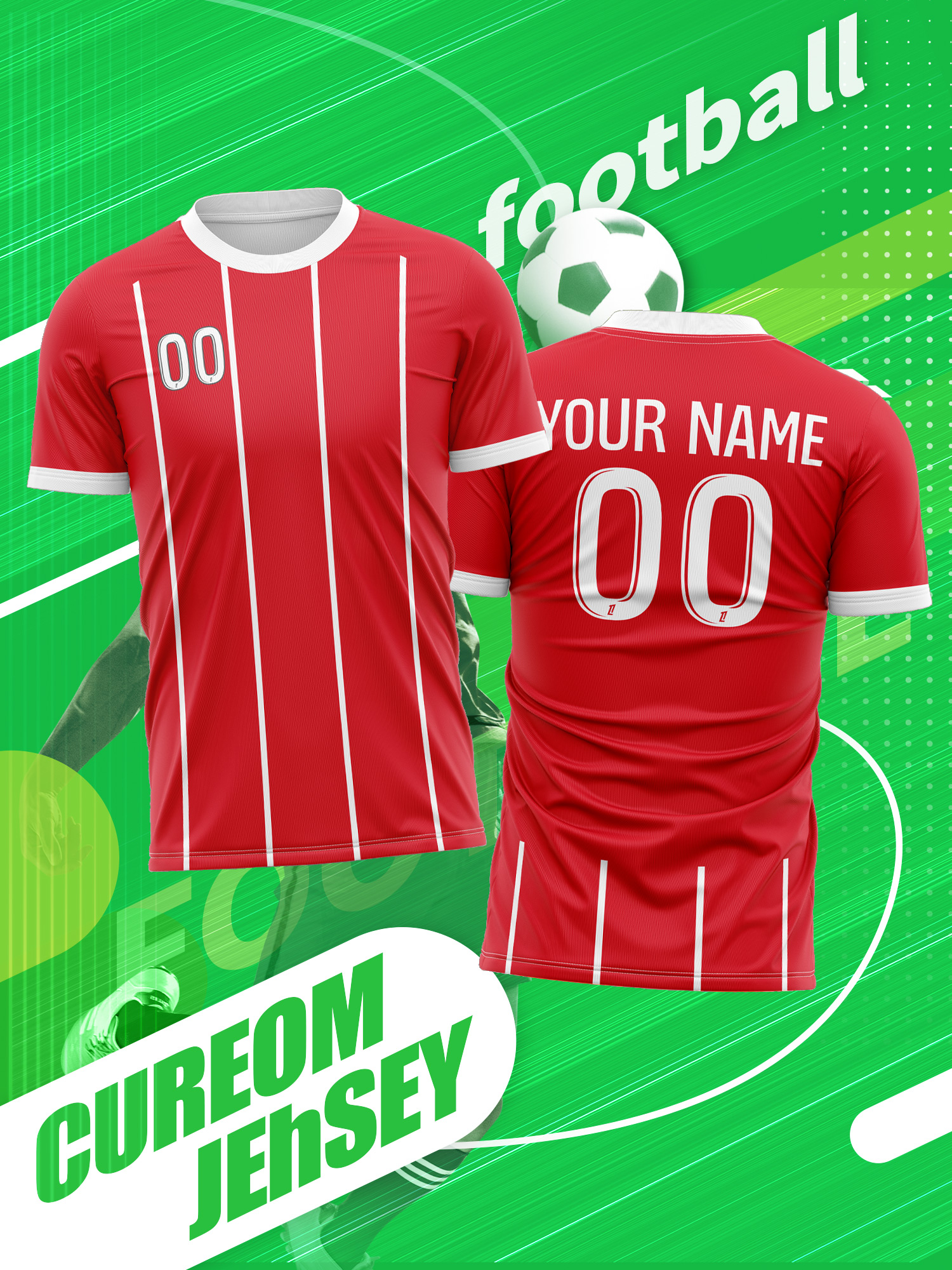 Street Fashion Jersey - Custom Photo Name Number Soccer Jersey
