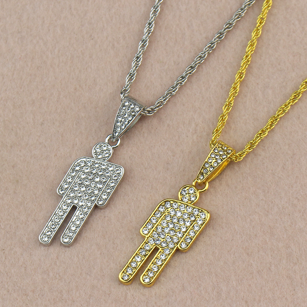Street Fashion Couple - Hip Hop Necklace Stainless Steel Skew