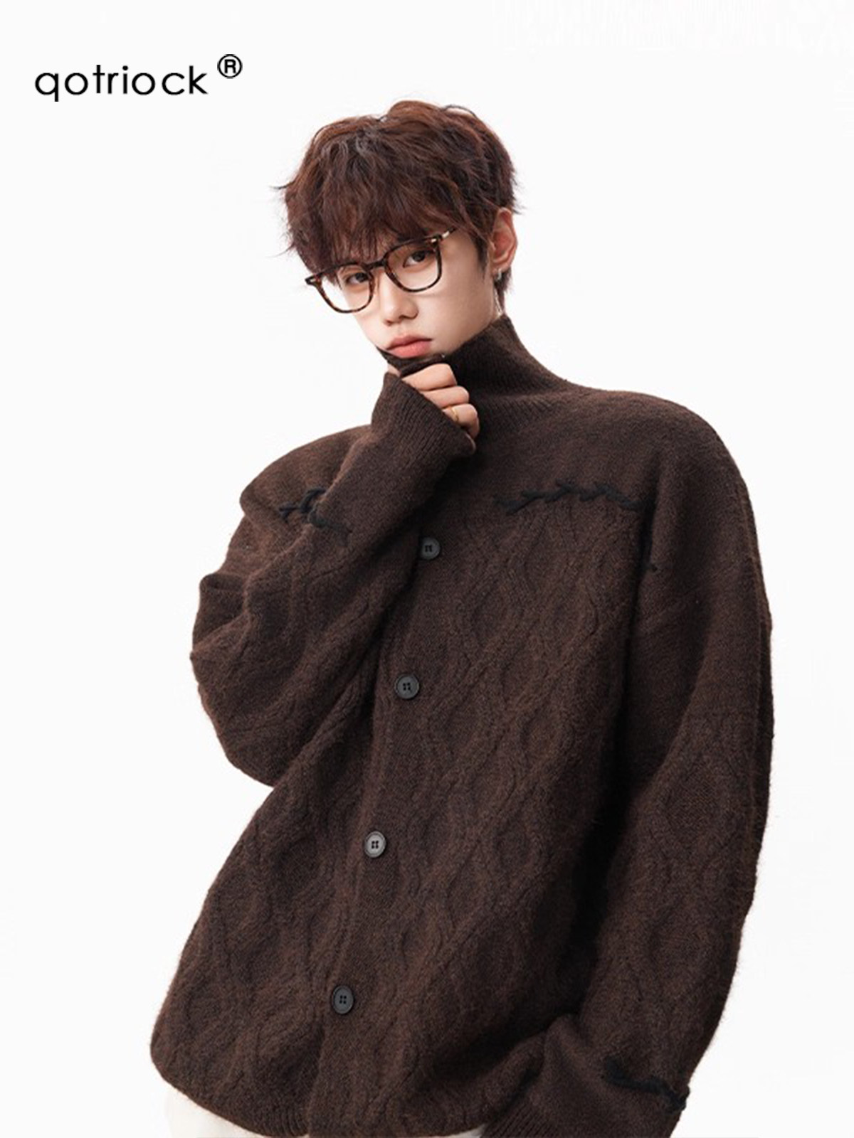 Fur Collar Pullovers Boys	 Men - Street Fashion Brand Logo avaliação e preço