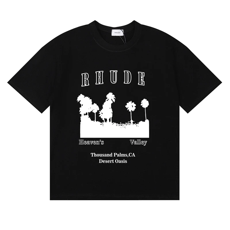 Fashionable Brand Rhude T-shir - Street Fashion Brand Logo avaliação e preço