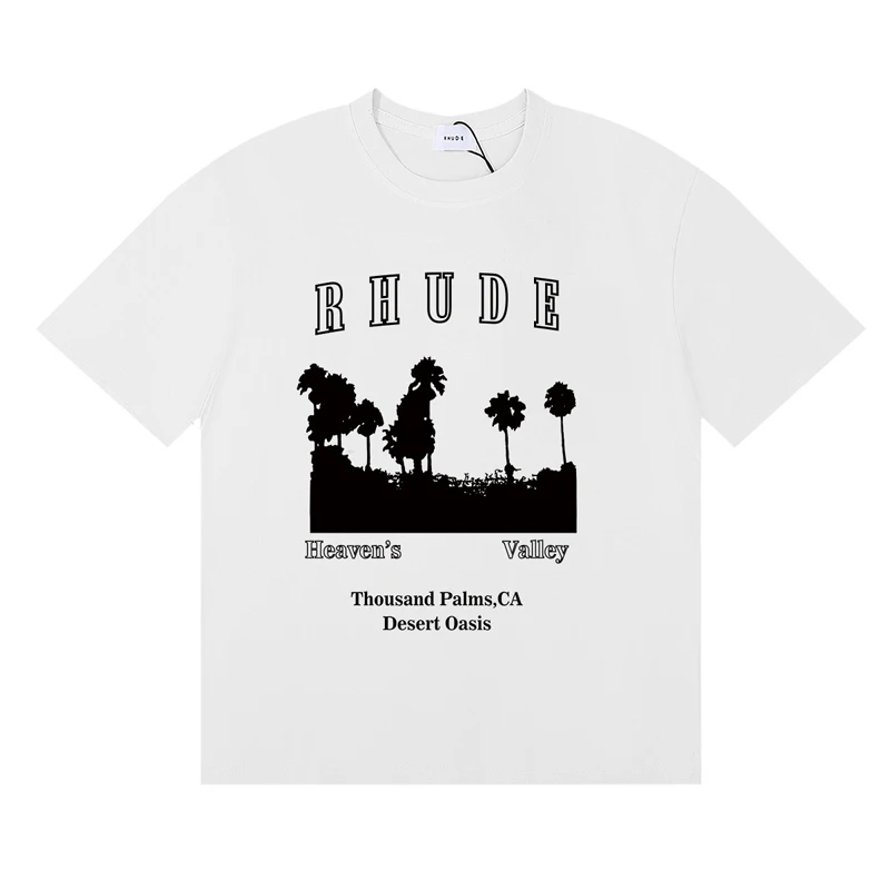 Fashionable Brand Rhude T-shir - Street Fashion Brand Logo avaliação e preço