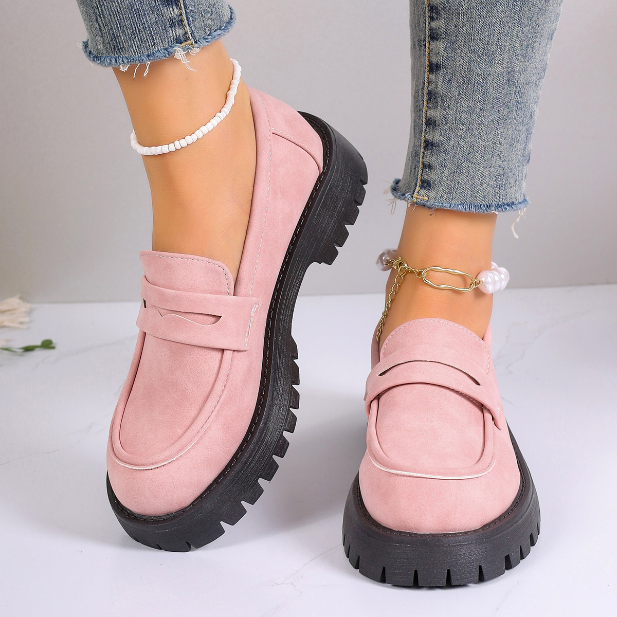 New Women's Solid Color Platfo - Street Fashion Walk avaliação e preço