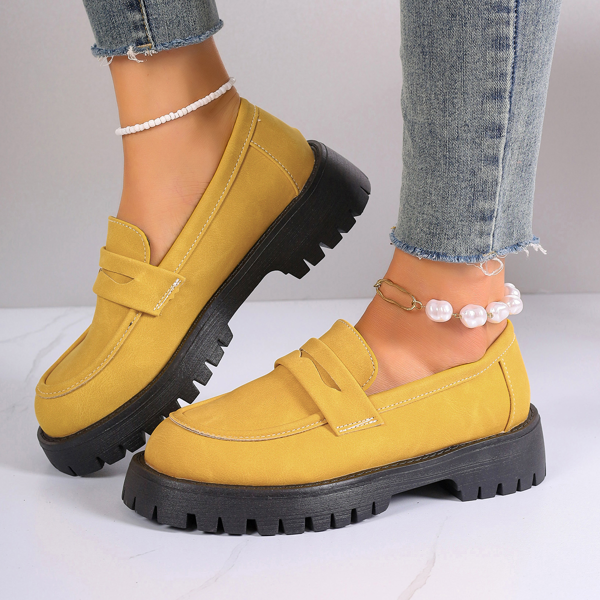 New Women's Solid Color Platfo - Street Fashion Walk avaliação e preço