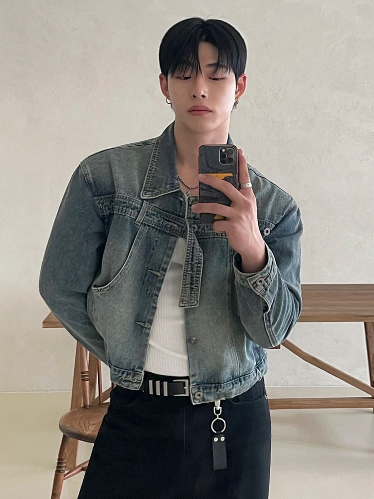 Fashion Retro Denim Jackets Me - Street Fashion Men 2025 avaliação e preço