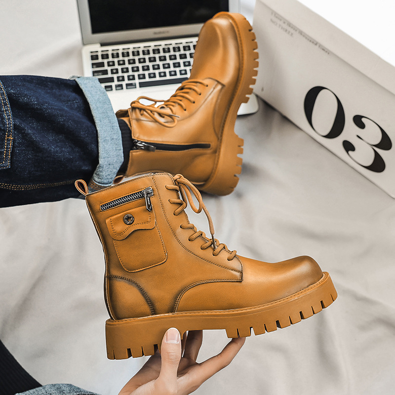 2025 Trend Men Boots Sneakers  - Street Fashion Men 2025 avaliação e preço