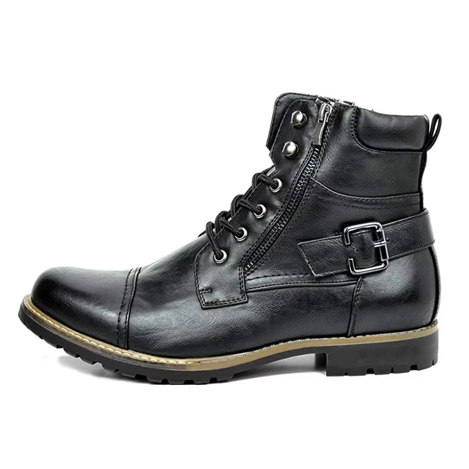 Men's Multi-Color Leather Ankl - Street Fashion Look avaliação e preço