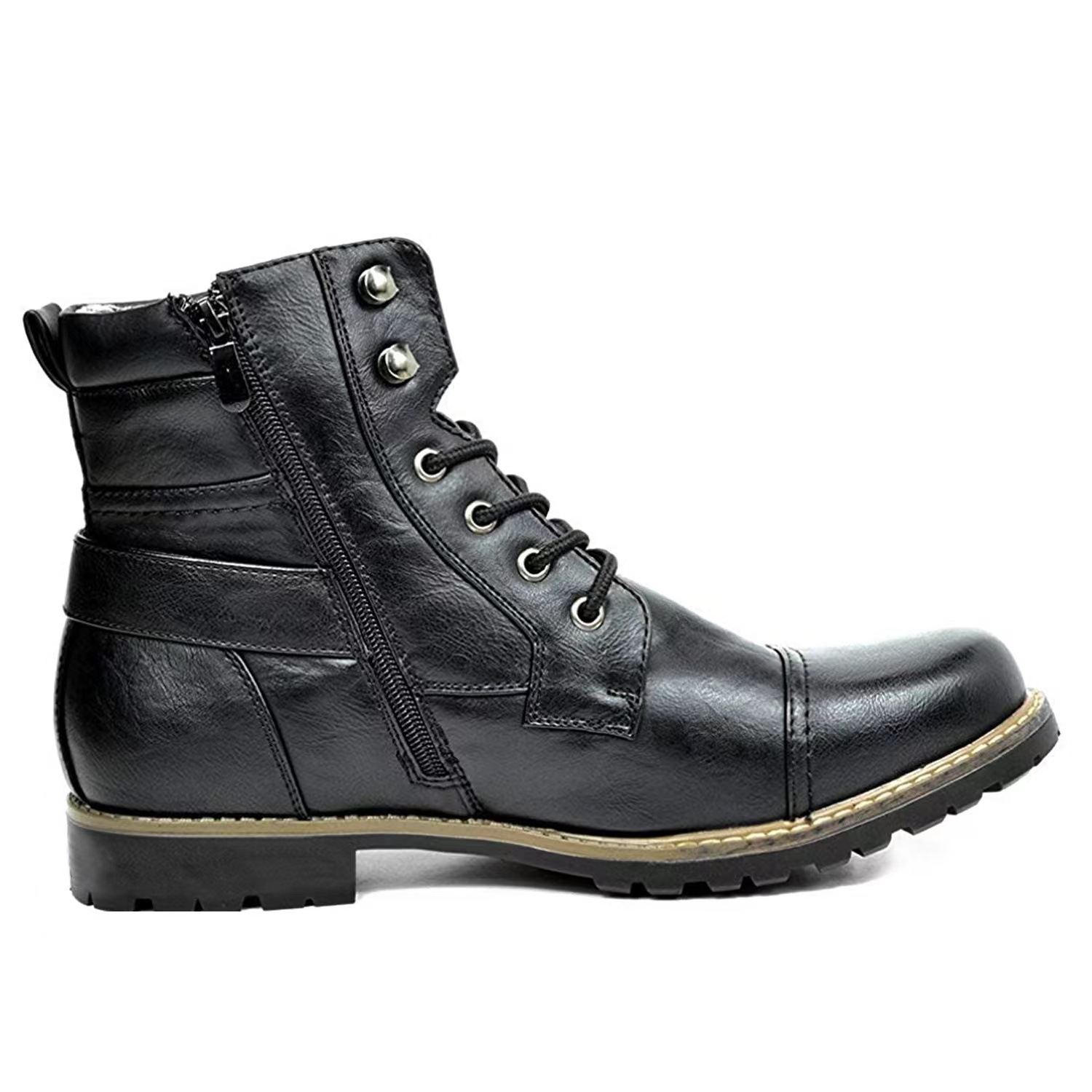 Men's Multi-Color Leather Ankl - Street Fashion Look avaliação e preço