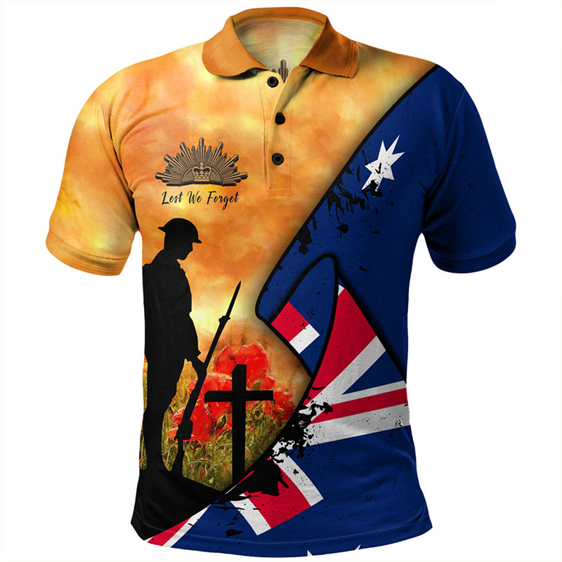 Lest We Forget Anzac Day Polo  - Street Fashion Men 2025 avaliação e preço