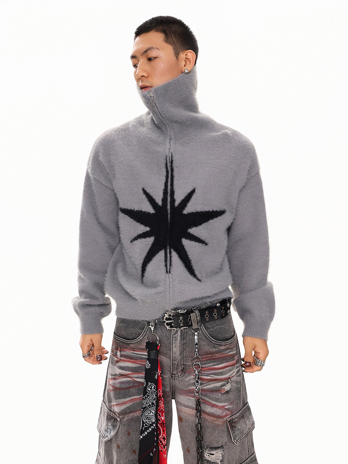 Fur Collar Pullovers Cotton Me - Street Fashion Brand Logo avaliação e preço