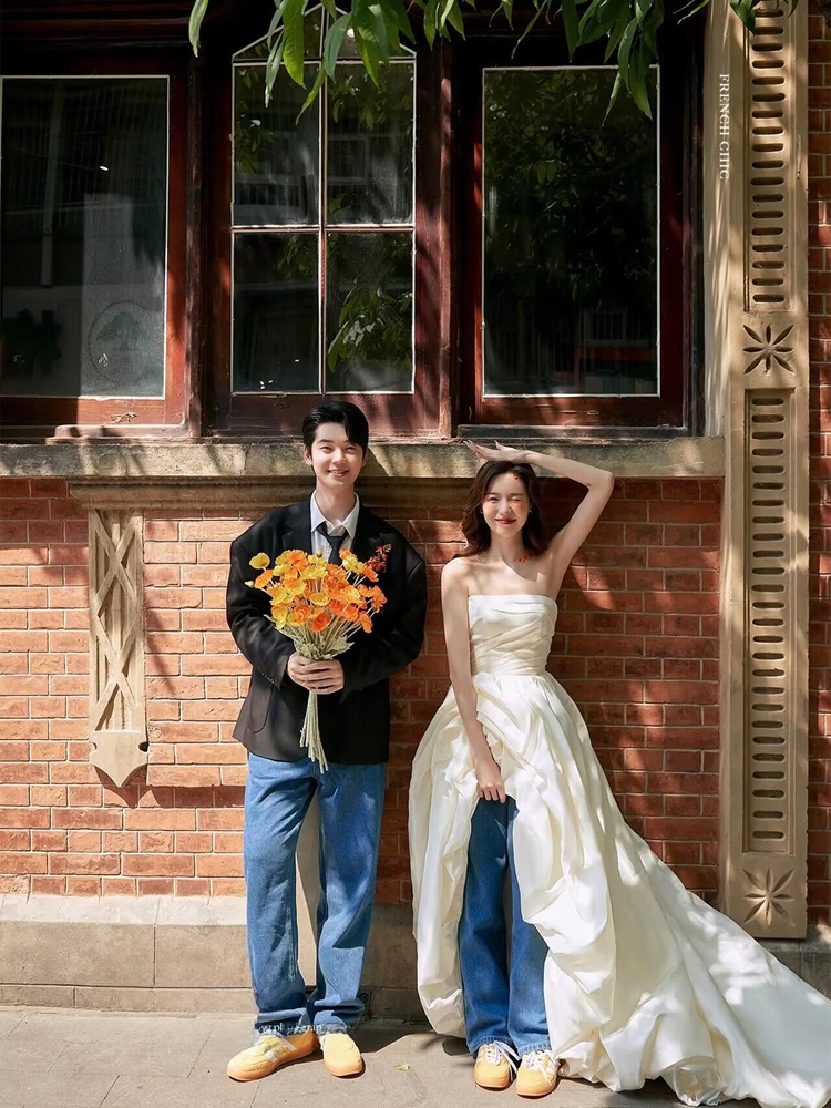 Korean Style Denim Young Coupl - Street Fashion Couple avaliação e preço