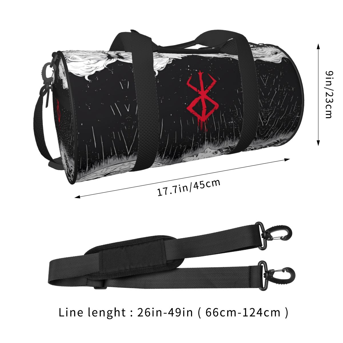 Japan Anime Bereserk Gym Bag F - Street Fashion Couple avaliação e preço