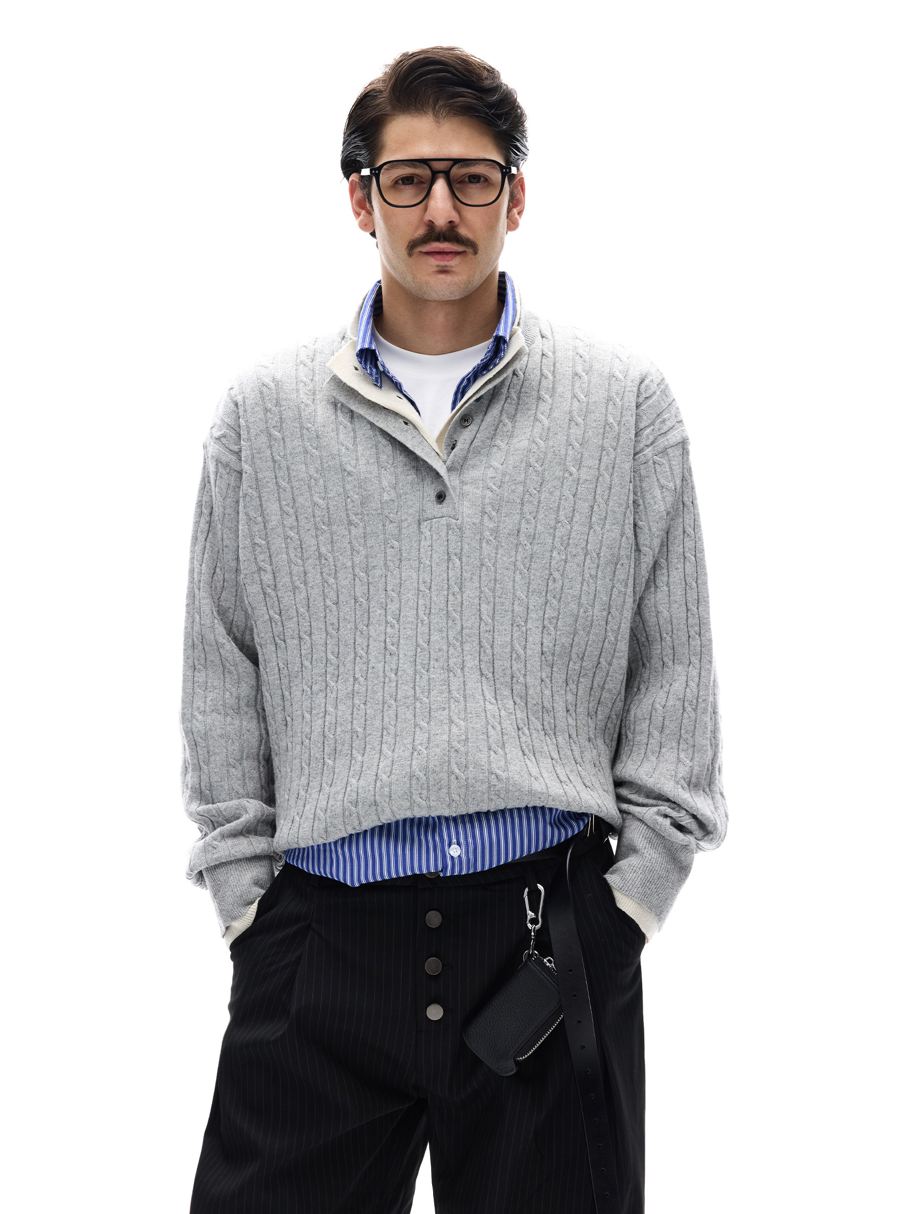 Fur Collar Pullovers American  - Street Fashion Look avaliação e preço