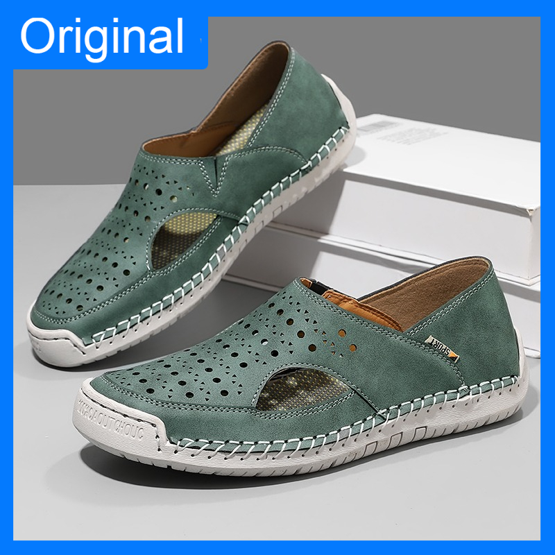 Unisex Sandals Hand Sewn Leath - Street Fashion Walk avaliação e preço