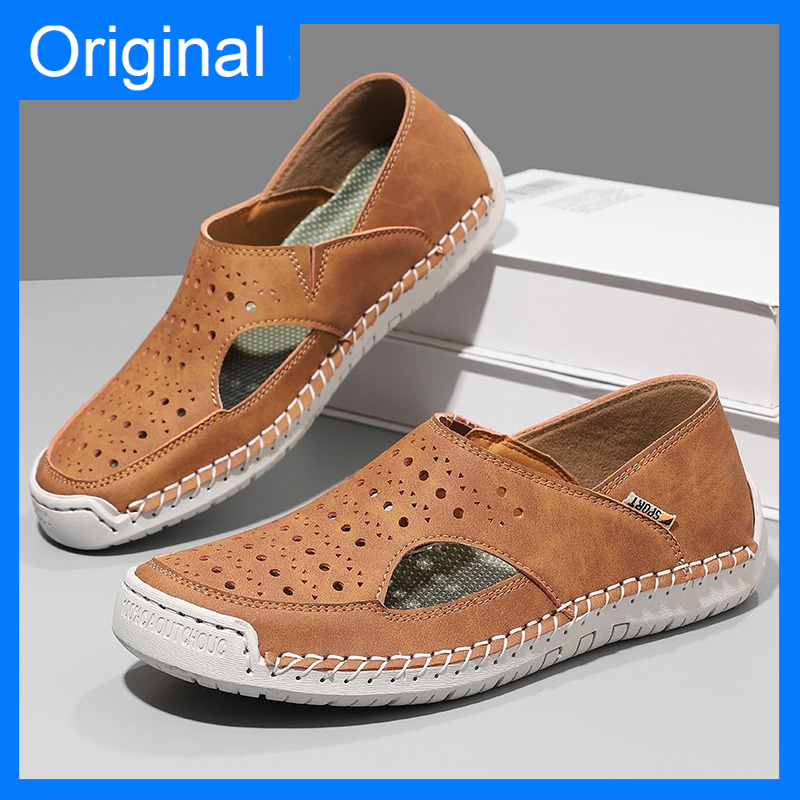 Unisex Sandals Hand Sewn Leath - Street Fashion Walk avaliação e preço