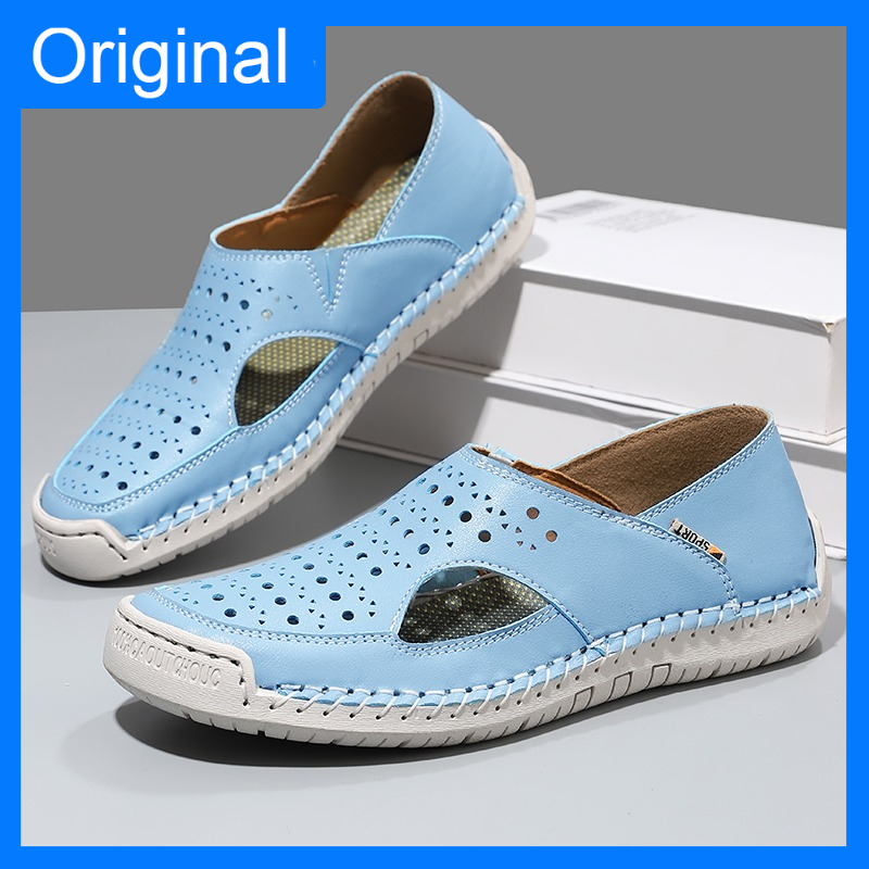 Unisex Sandals Hand Sewn Leath - Street Fashion Walk avaliação e preço