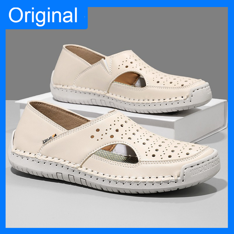 Unisex Sandals Hand Sewn Leath - Street Fashion Walk avaliação e preço