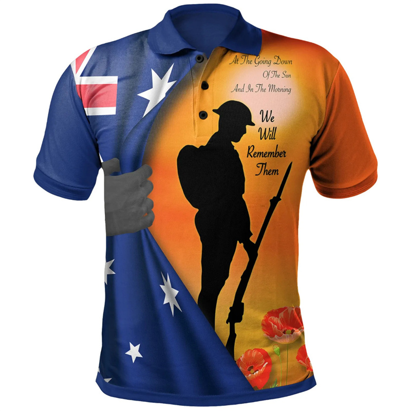 Lest We Forget Anzac Day Polo  - Street Fashion Men 2025 avaliação e preço