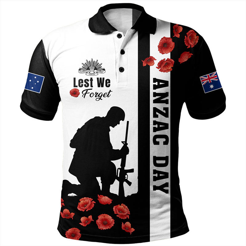 Lest We Forget Anzac Day Polo  - Street Fashion Men 2025 avaliação e preço