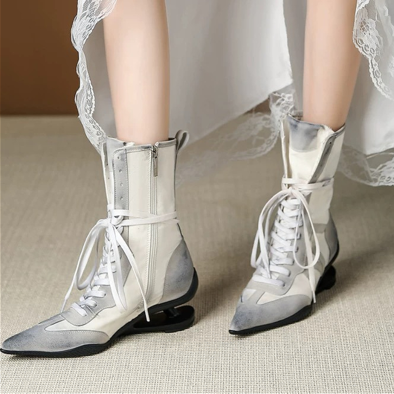 Pointed Toe Cross-tied Designe - Street Fashion Female avaliação e preço