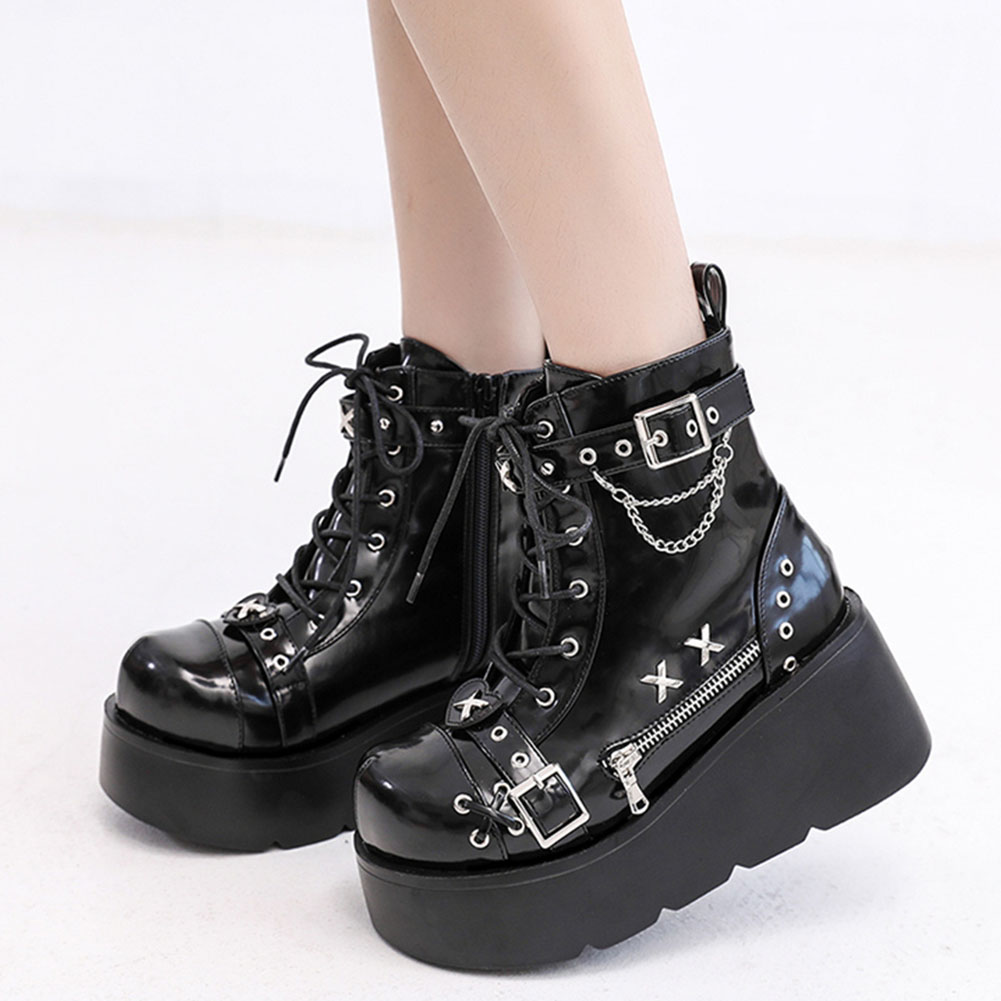 Brand New Ladies Goth Platform - Street Fashion Female avaliação e preço
