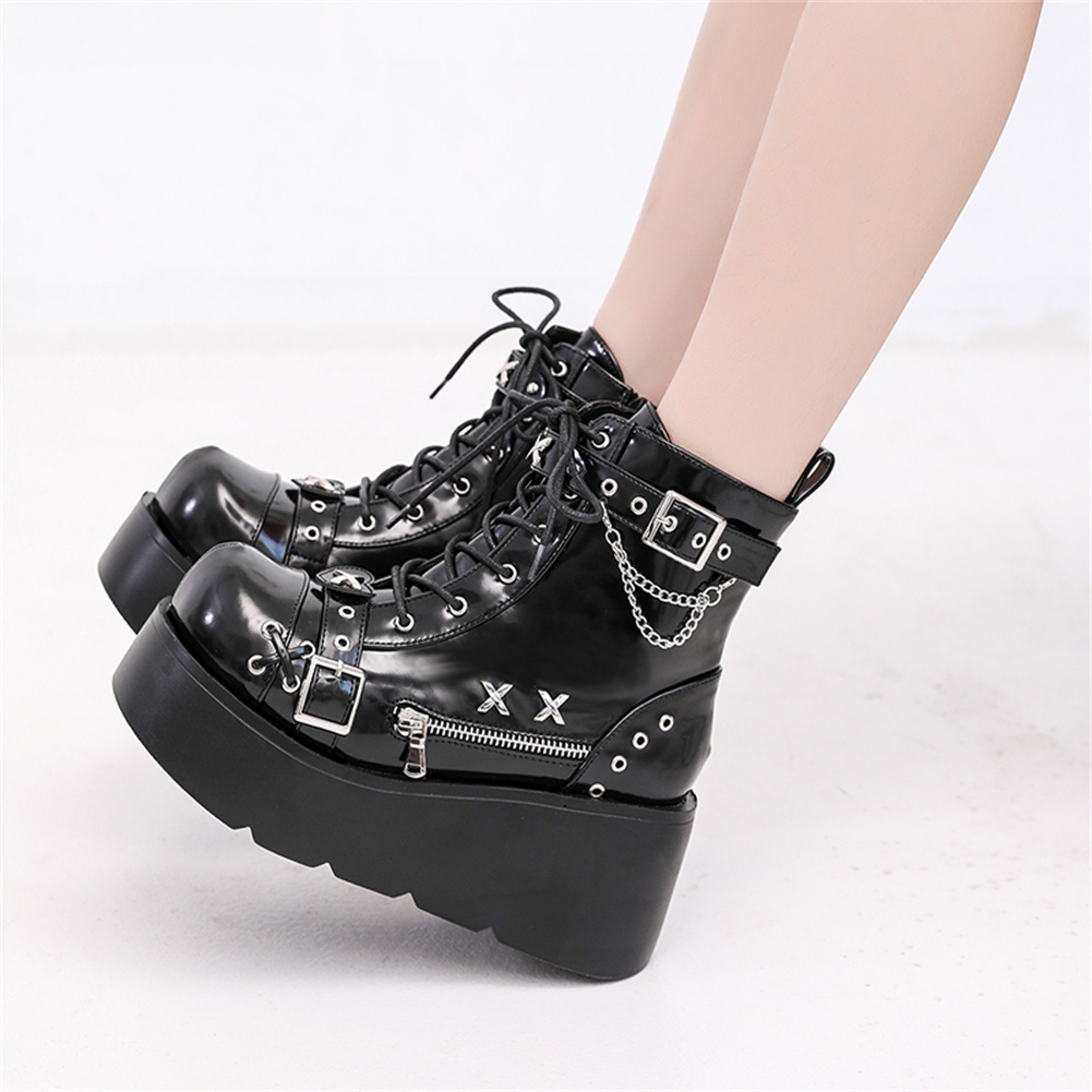 Brand New Ladies Goth Platform - Street Fashion Female avaliação e preço