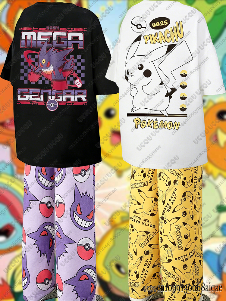 2026 Anime Pikachu&Gengar Summ - Street Fashion Female avaliação e preço